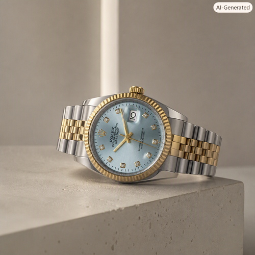 ساعت زنانه برند ROLEX مدل دیت جاست تیفانی