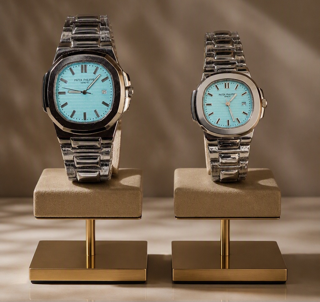 ست ساعت PATEK PHILIPPE رنگ آبی تیفانی