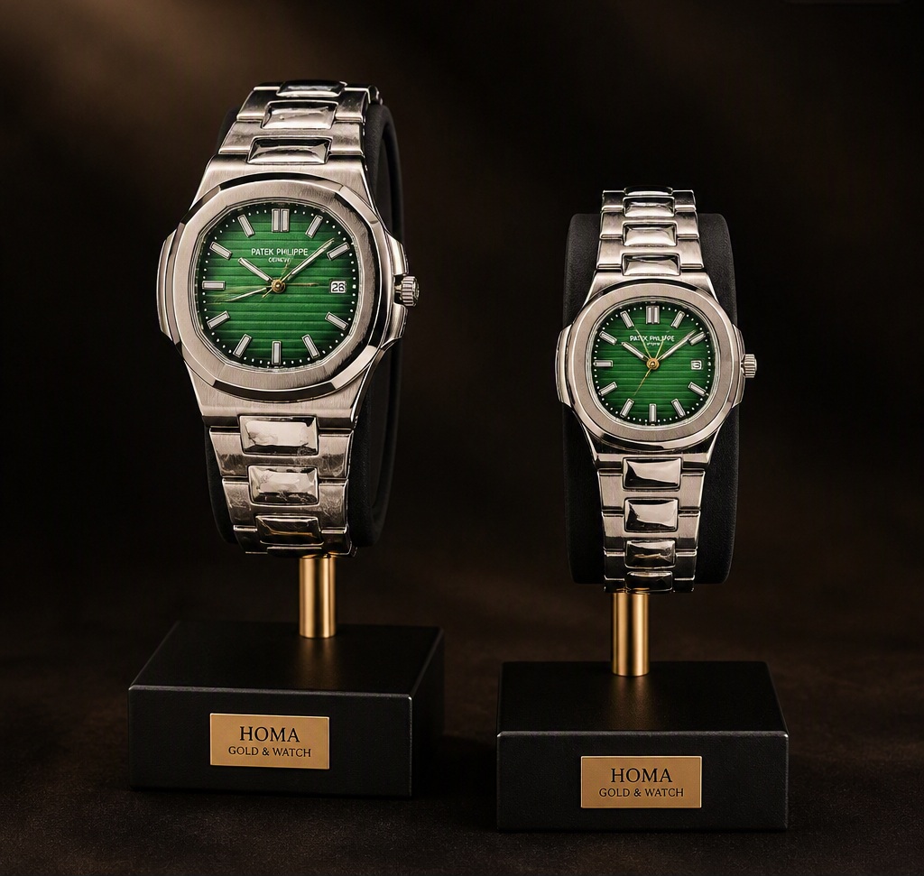 ست ساعت PATEK PHILIPPE رنگ سبز درباری