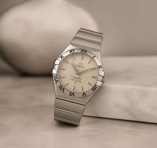 ساعت OMEGA کانستلیشن تمام سیلور سایز مدیوم