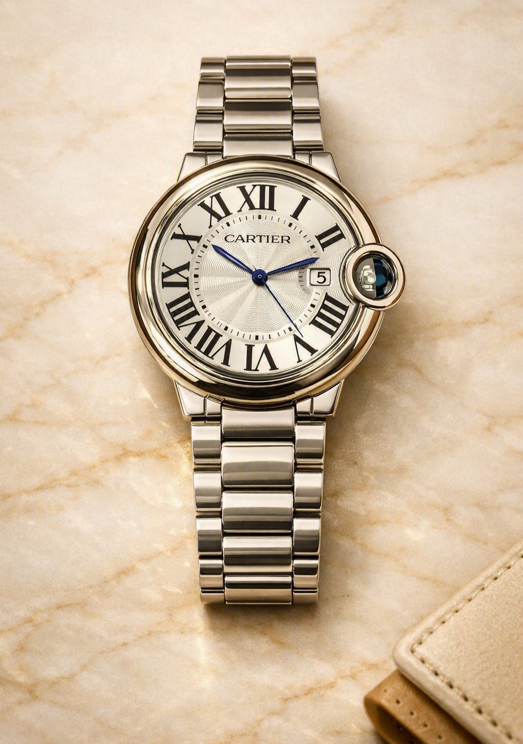 ساعت مردانه برند CARTIER  | صفحه سفید